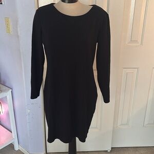 long sleeve black h&m basic dress size large